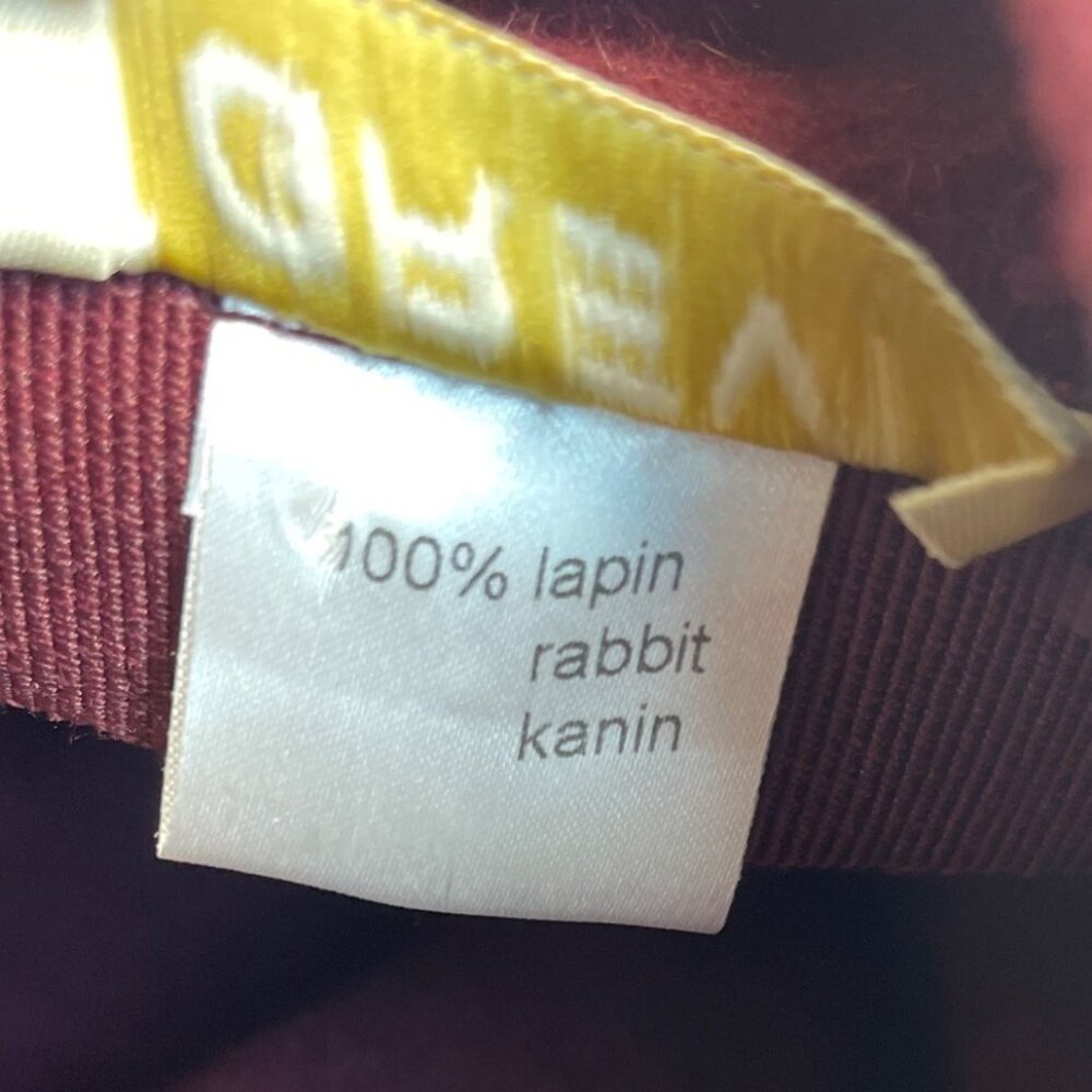 Vintage 40s Era Style Grevi Firenzi Women's Burgundy Red Rabbit Felt Cloche Hat - Picture 5 of 8